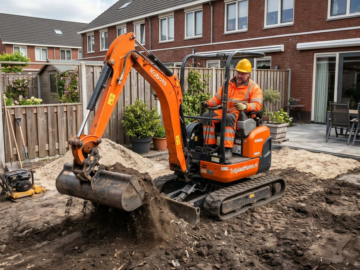 Tuin laten Afgraven met Graafmachine
